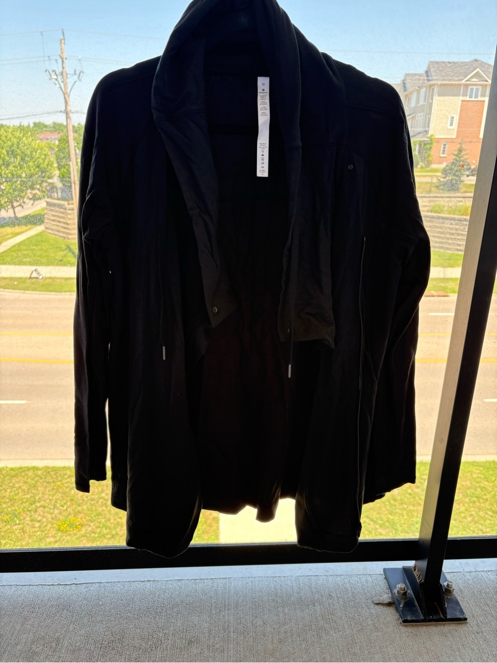 Lululemon size 10 Black Hooded Zip Cardigan Jacket